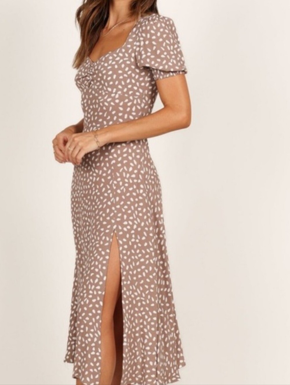 Petal & Pup Mauve Dot Midi Dress